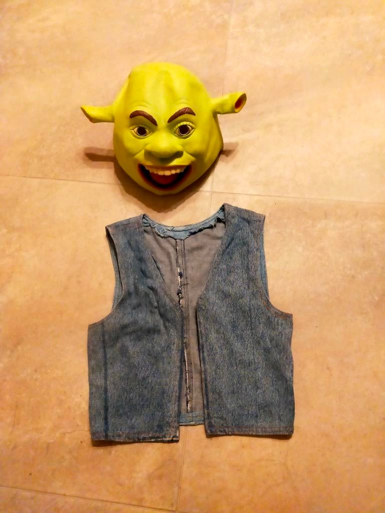 Shrek Kostuum met Masker - Maat S/M, Hobby en Vrije tijd, Kostuums, Theaterbenodigdheden en LARP, Zo goed als nieuw, Overige typen