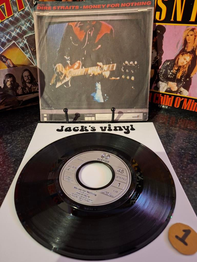 Dire Straits - Money For Nothing (Single Vinyl) 1985, Ophalen of Verzenden, Zo goed als nieuw, Overige formaten, Poprock