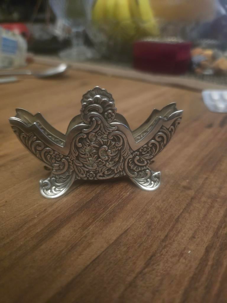 Gero verzilverde servethouder, Oud Hollandsch, Ophalen of Verzenden, Zilver