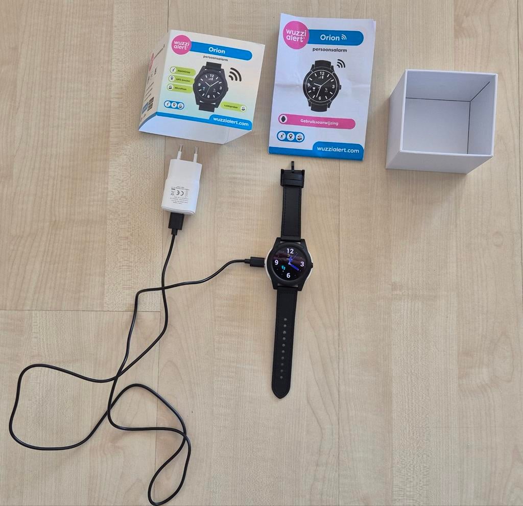 Wuzzi Alert Orion Persoonsalarm Horloge - Zo goed als nieuw, Zwart, Ophalen of Verzenden, Zo goed als nieuw, Wuzzi Alert