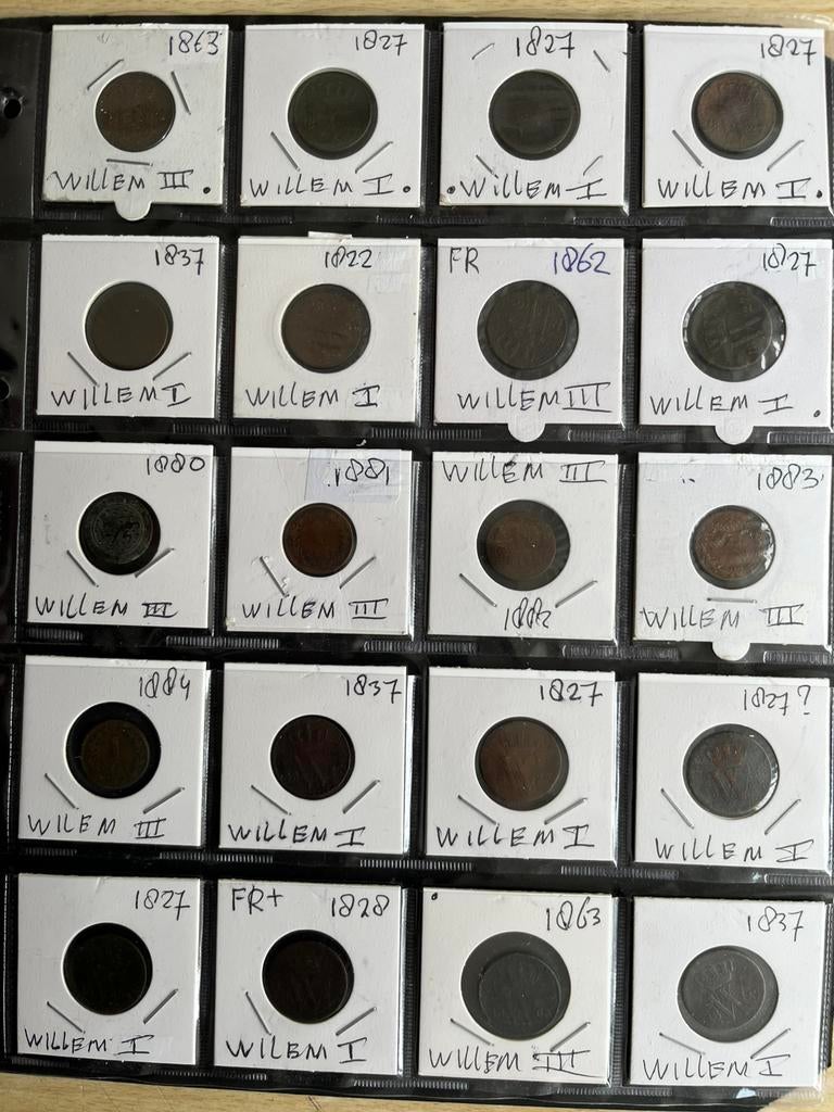 WILLEM EEN 12 CENTEN  WILLEM DRIE 8 CENTEN  FR, Verzenden, Koning Willem I, 1 cent, Setje