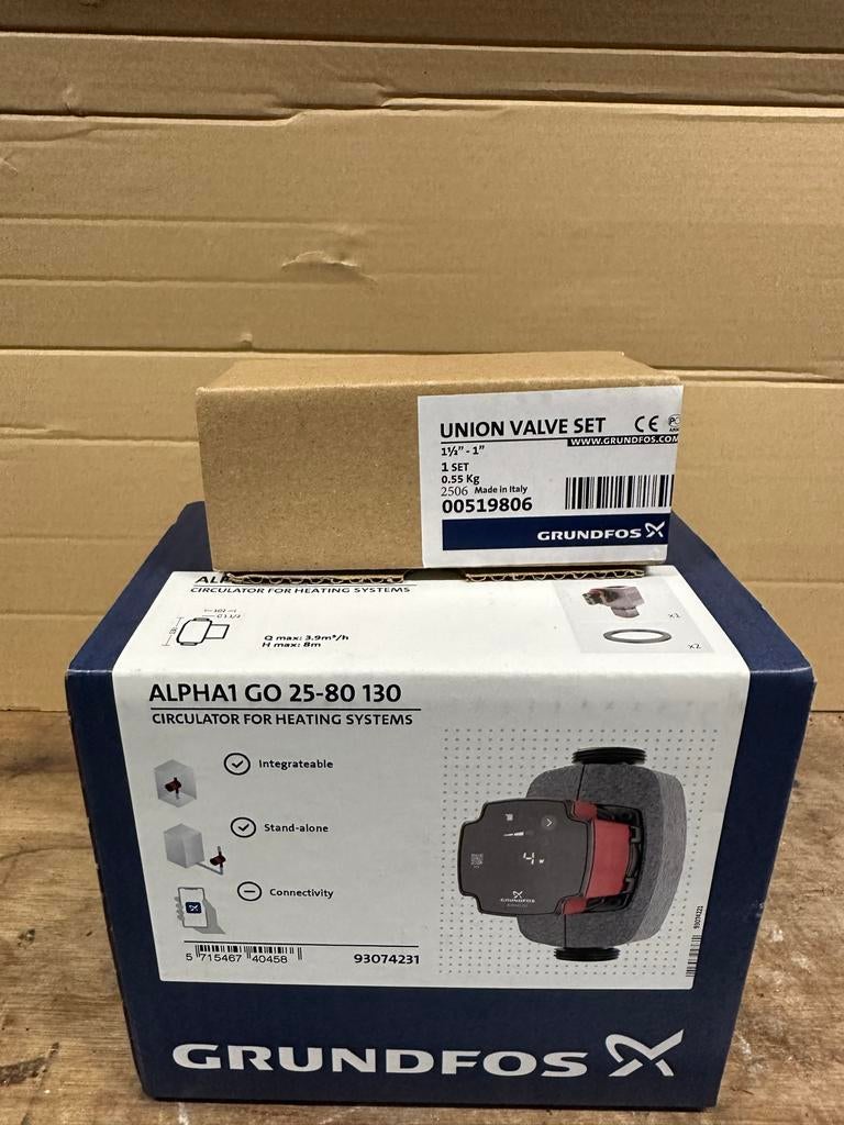 Grundfos Alpha1 Go 25-80 130 circulatiepomp, Ophalen of Verzenden, Nieuw, Overige typen
