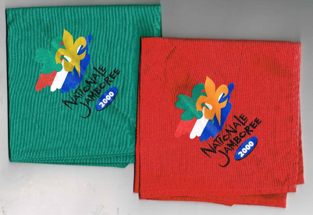 Scouting set dassen Nationale Jamboree 2000, Verzamelen, Scouting, Ophalen of Verzenden, Gebruikt, Pet, Hoed of Sjaal