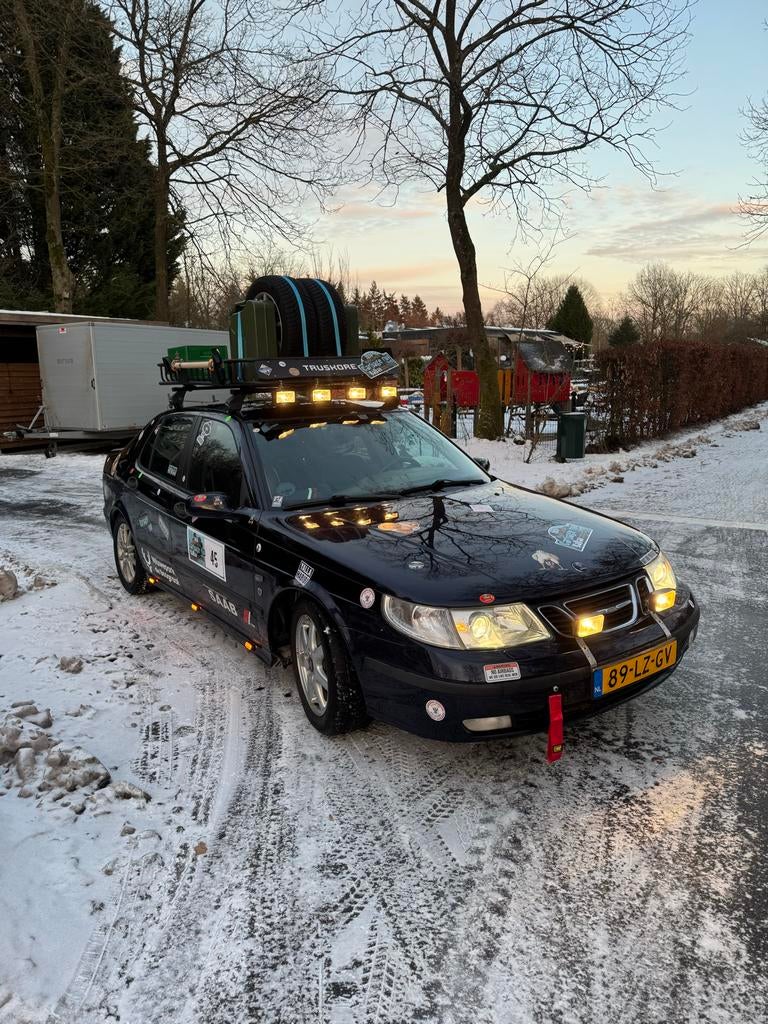 Saab 9-5 2.3 T 2003 Blauw, Auto's, Saab, Voorwielaandrijving, 1800 kg, Zwart, 4 cilinders