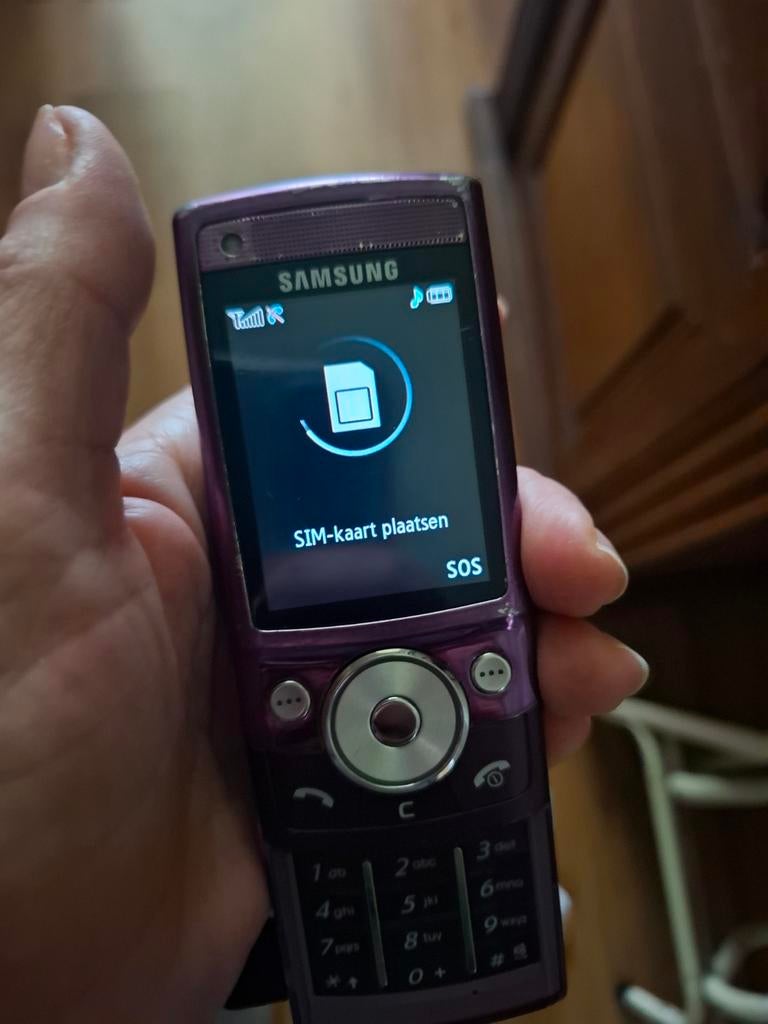 Vintage Samsung SGH-G600 slider telefoon 2007 – Compleet & W, Gebruikt, Schuifmodel, Paars, Fysiek toetsenbord
