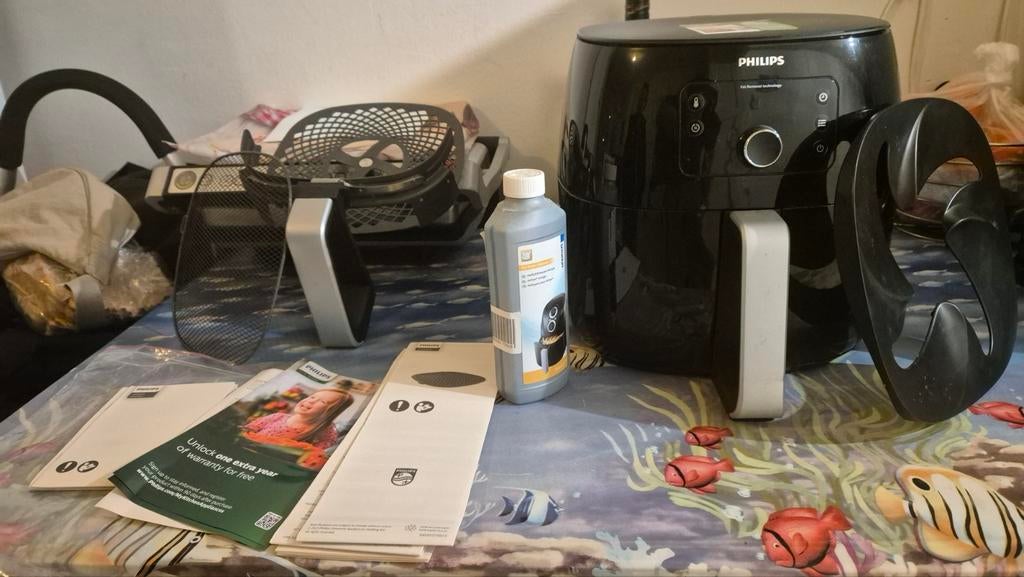Philips Airfryer XXL HD9650/90 + accessoires, Ophalen, Zo goed als nieuw, Airfryer XXL, 1500 gram of meer