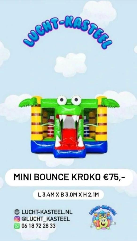 Springkussen verhuur Velsen, incl bezorgen en ophalen, Ophalen, Zo goed als nieuw, Verjaardag