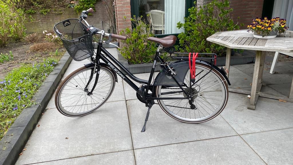 Pelikaan City Seven sportieve damesfiets zwart, Gebruikt, 47 tot 50 cm, Ophalen, Overige merken