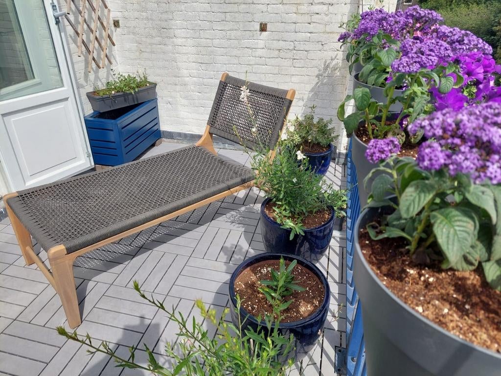 Ligstoel van Wehkamp in kastanjehout - Nieuwstaat, Ophalen, Zo goed als nieuw, Hout