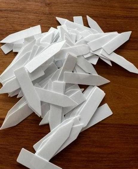 Set van 200 plastic plantenpinnen plantenstekers, Ophalen of Verzenden, Nieuw