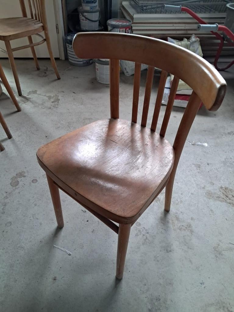 Café stoelen, Huis en Inrichting, Stoelen, Ophalen, Gebruikt, Bruin, Landelijk