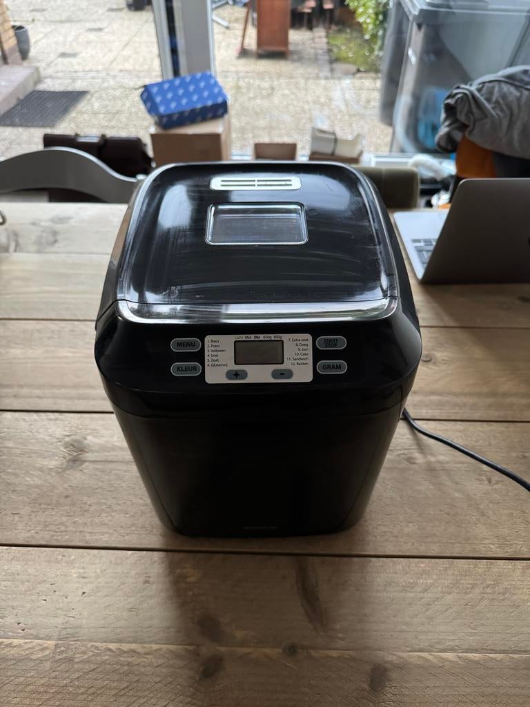 Inventum broodbakmachine, Witgoed en Apparatuur, Broodbakmachines, Met timer, Gebruikt, 800 tot 1200 gram deeg, Ophalen of Verzenden