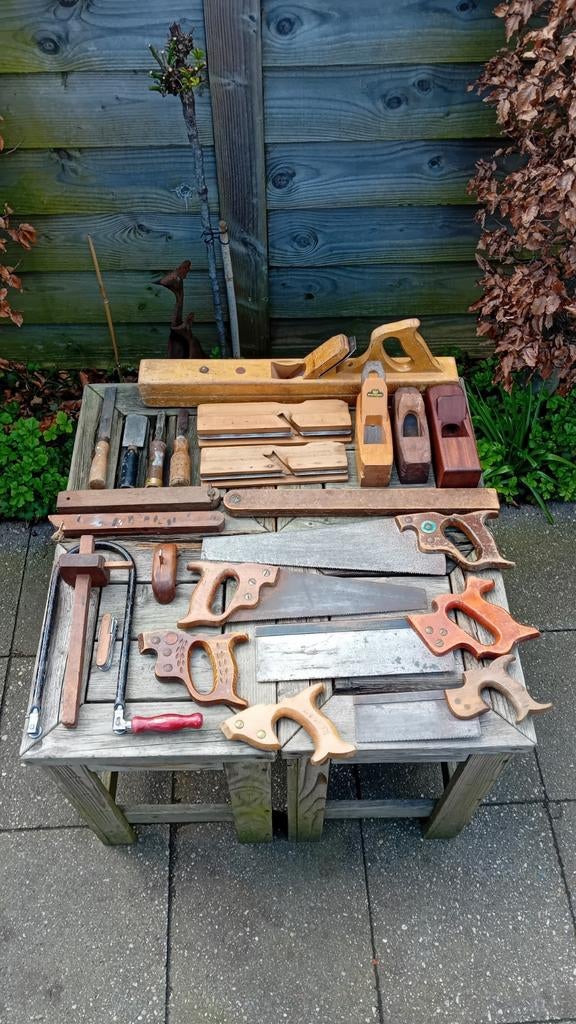 Partijtje antiek/vintage timmer/houtbewerkings gereedschap, Antiek en Kunst, Ophalen of Verzenden