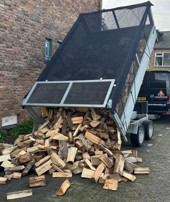 🪵 Haardhout 1,2 m3 €220 Gratis bezorgd 50km rond Amsterdam, Minder dan 3 m³, Ophalen of Verzenden, Eikenhout, Blokken