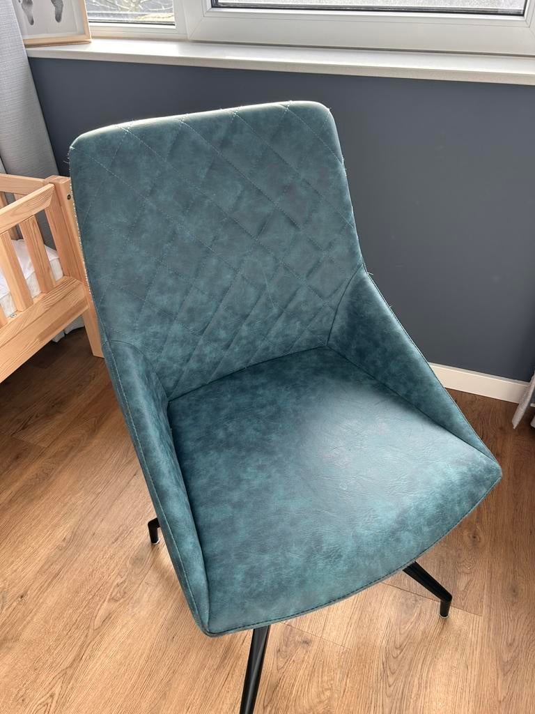 Stoel kick collection, Ophalen, Gebruikt, Blauw, Leer