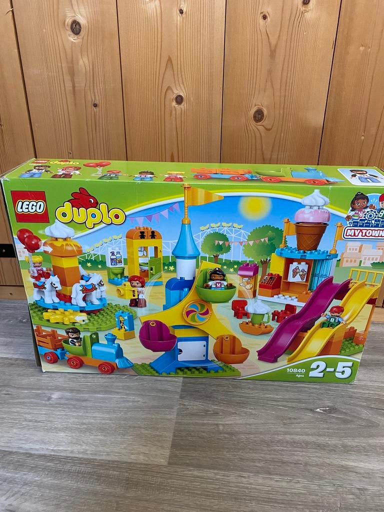 Lego Duplo grote kermis 10840, Ophalen of Verzenden, Zo goed als nieuw, Complete set, Duplo