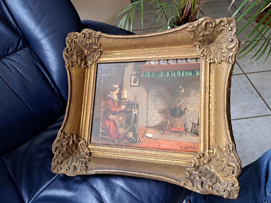 Schilderij, Antiek en Kunst, Kunst | Schilderijen | Klassiek, Ophalen of Verzenden