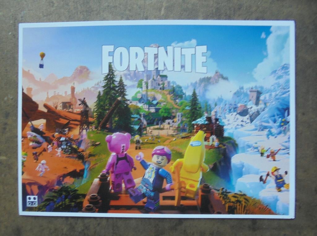 Lego Postcard Fortnite (zie foto's), Ophalen of Verzenden, Nieuw, Lego