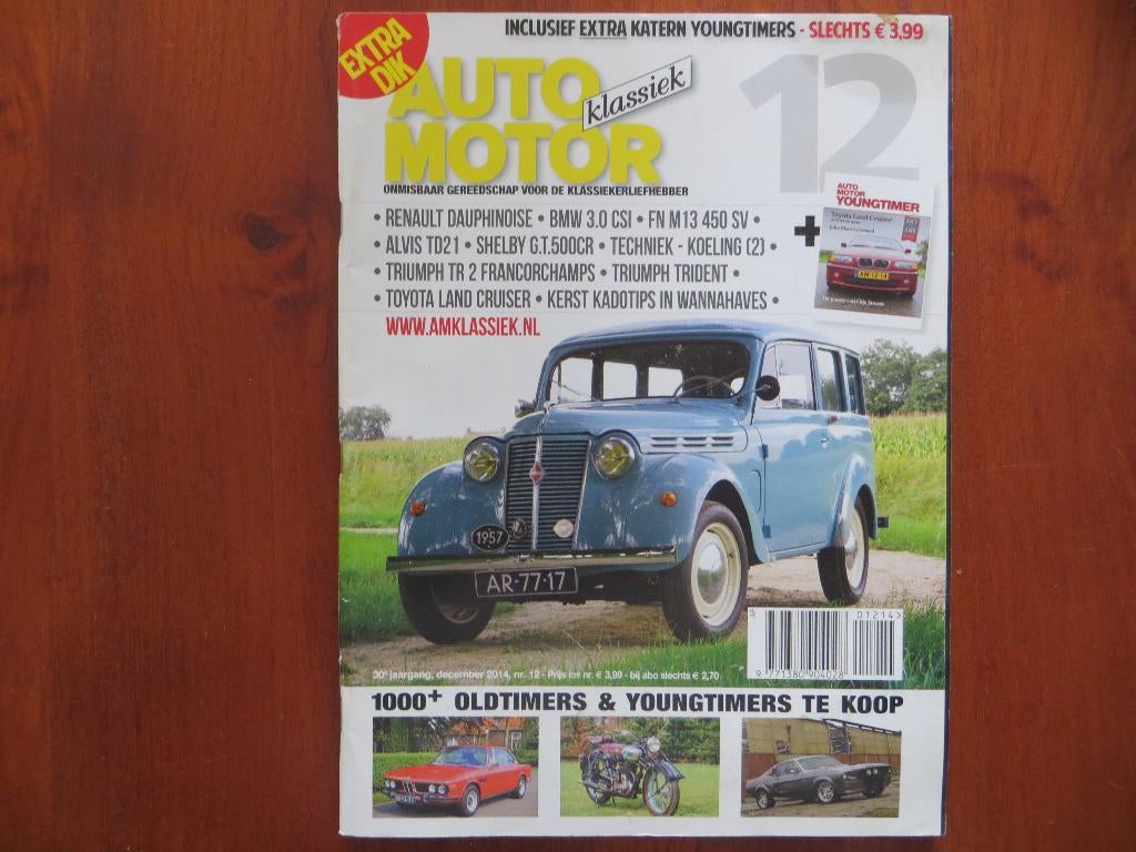 Auto Motor Klassiek 12 2014 TR2 Franc, BMW 3.0 CSI, Alvis, Ophalen of Verzenden, Nieuw, BMW
