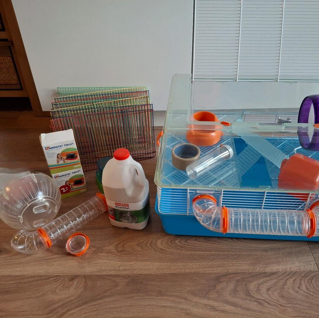 Compleet starterspakket hamsterkooi, Ophalen, Minder dan 75 cm, Kooi, Minder dan 60 cm