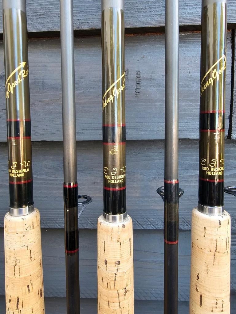 3 stuks CJW hengels fucking good rods, Ophalen, Zo goed als nieuw, Zwart, Ogen