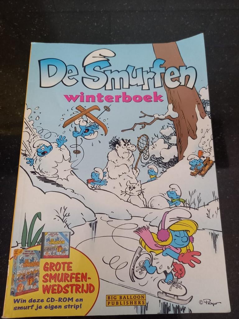 De Smurfen Winterboek - Stripboek met Puzzels en Verhalen, Eén stripboek, Ophalen, Zo goed als nieuw