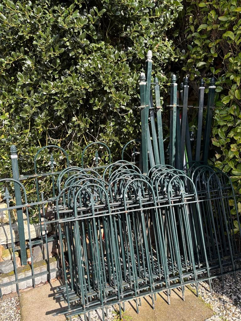 Hekwerk ruim 20 meter,  90 cm hoog met poortje, Ophalen, Met poort, Gebruikt, Tuinhek