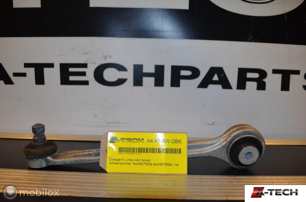 Draagarm linksvoor boven Audi A4 A5 8w0407505a 8w0407505c -e, Audi, Gebruikt, Audi, Ophalen of Verzenden