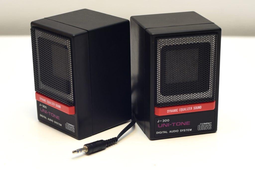 Uni-Tone Speakers J-300 Walkman Discman Retro Stereo 3.5mm, Overige merken, Ophalen of Verzenden, Zo goed als nieuw, Minder dan 60 watt