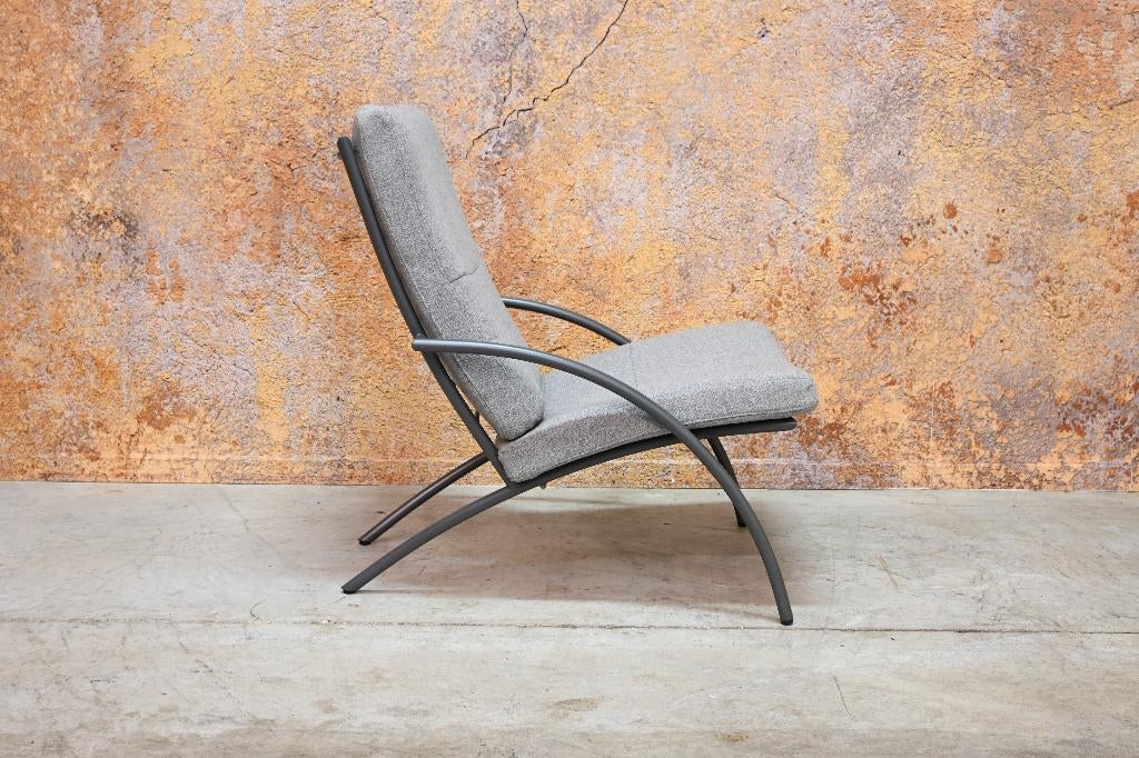 Als NIEUW! grijze stoffen Harvink Uncle Sam design fauteuil, Harvink, Harvink, 75 tot 100 cm, Ophalen of Verzenden