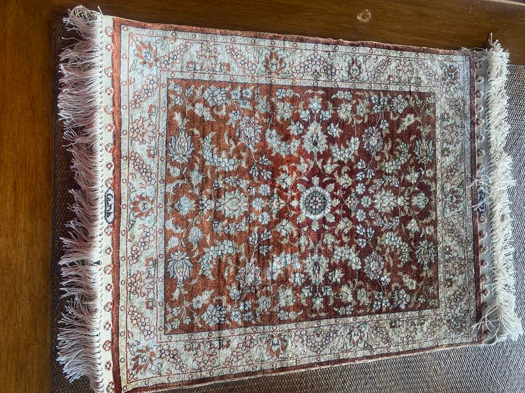 Te koop handgeweefde puur zijde kleed, Ophalen of Verzenden