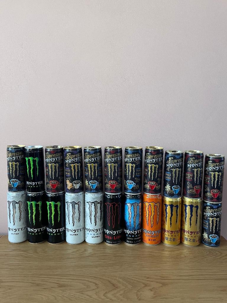 Monster Energy 250 & 355 ML blikken, Verzamelen, Blikken, Ophalen of Verzenden, Zo goed als nieuw, Overige