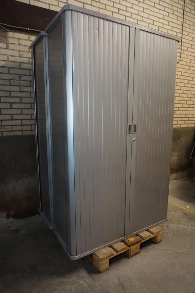 Gispen archiefkast roldeurkast kantoorkast gereedschapskast, Gebruikt, 100 tot 150 cm, Niet ingevuld, Meerdere deuren