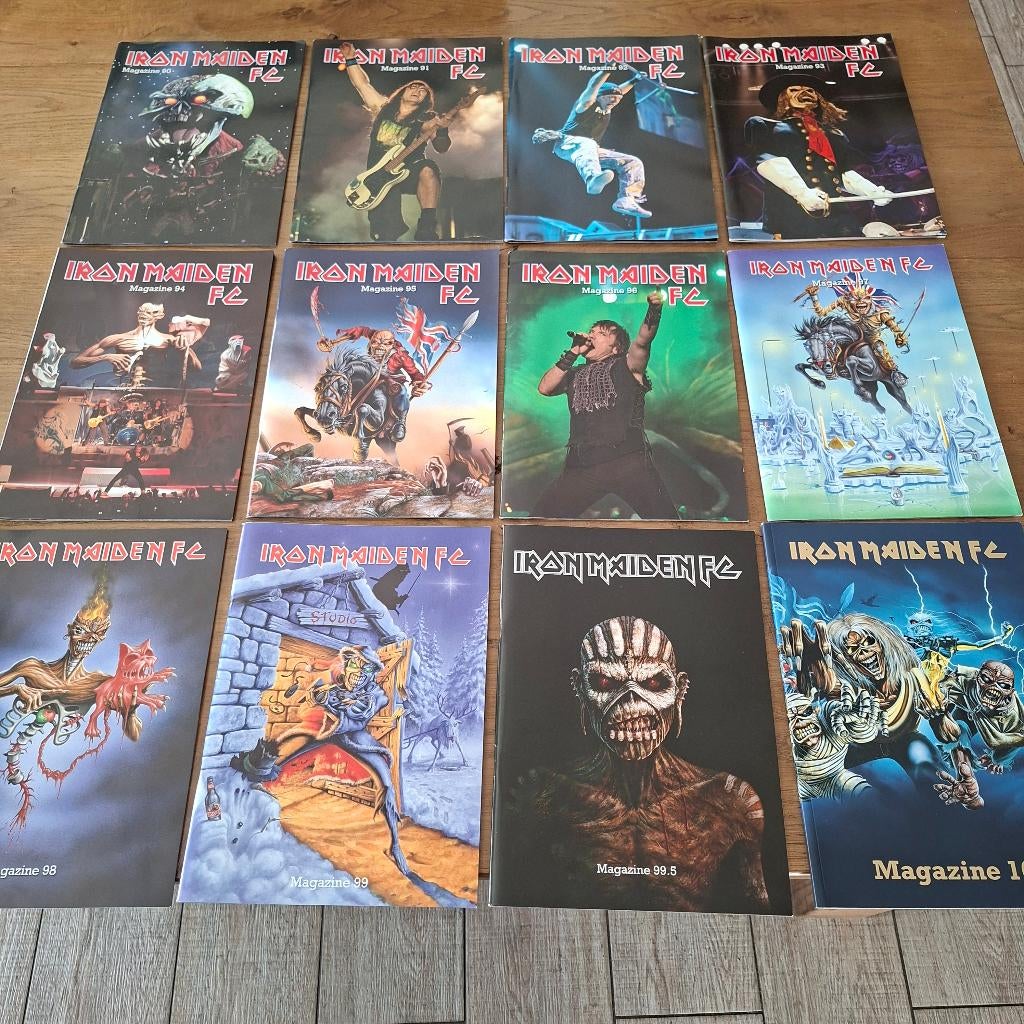 Iron Maiden Fanclub Magazine 12x, Ophalen of Verzenden, Zo goed als nieuw