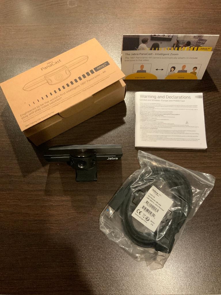 Jabra PanaCast 4K webcam, Computers en Software, Webcams, Android, Nieuw, Ophalen of Verzenden, Zoomfunctie