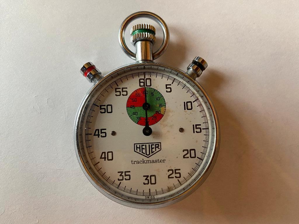 Heuer Trackmaster model 8037, Antiek en Kunst, Antiek | Klokken, Ophalen of Verzenden