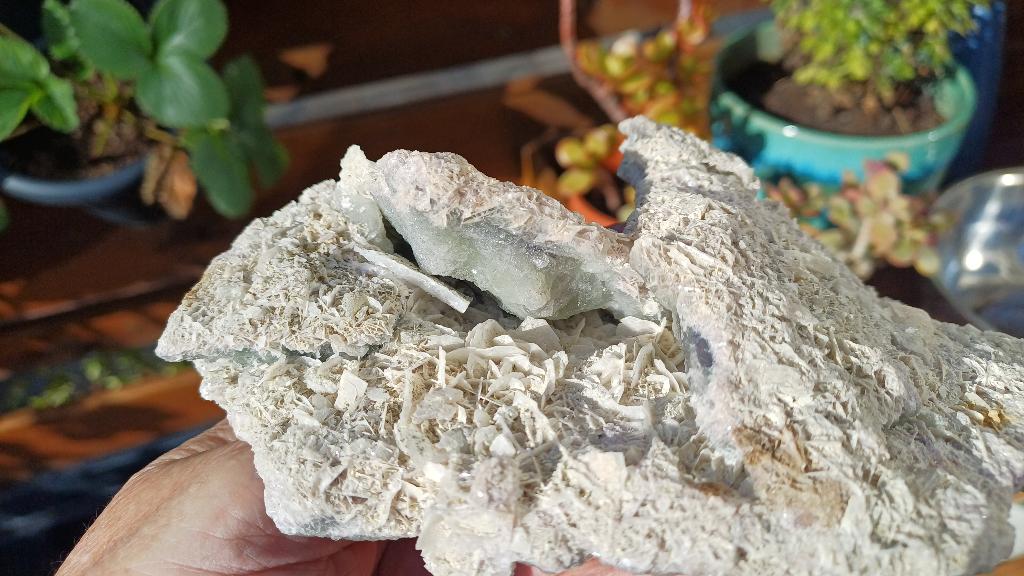 202523 Bariet op Fluoriet (groen) Mine Fontsante France, Ophalen of Verzenden, Mineraal