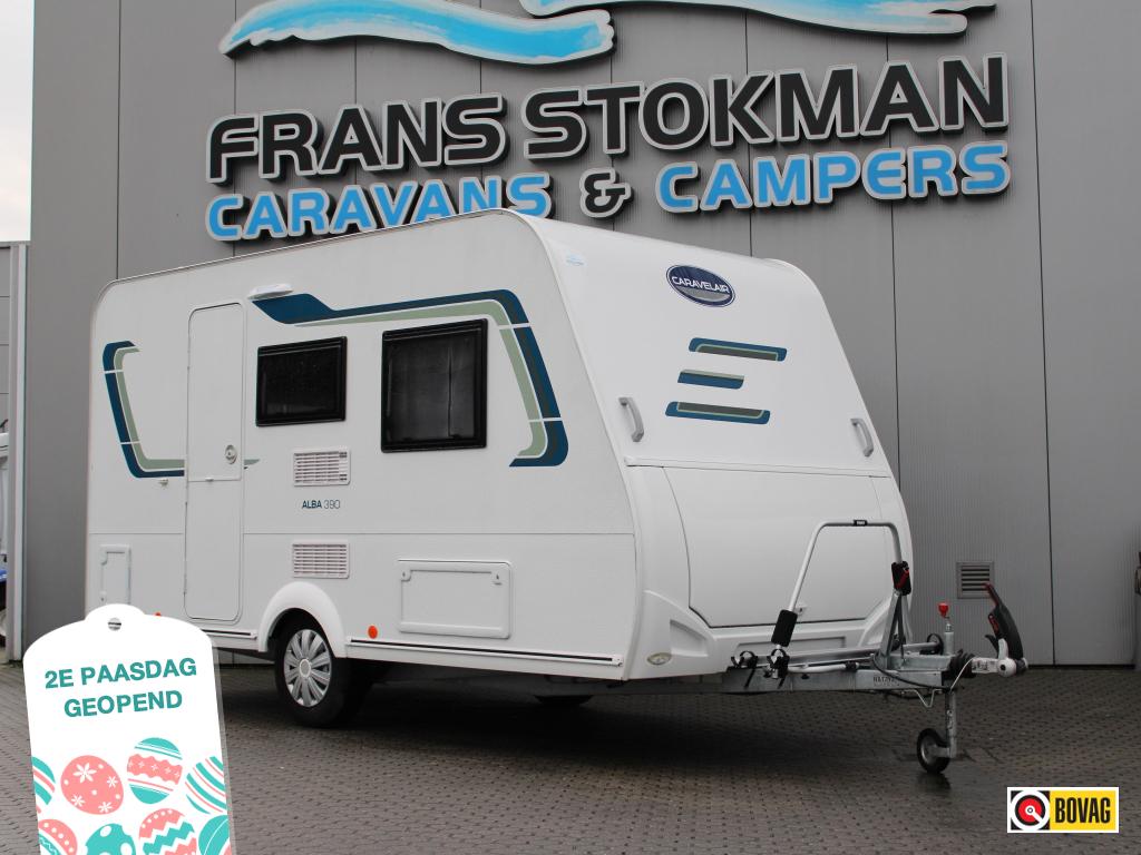Caravelair Alba 390 Voortent Fietsendrager Hordeur 1000KG, Caravans en Kamperen, Overige typen, Bedrijf, Treinzit, Schokbreker
