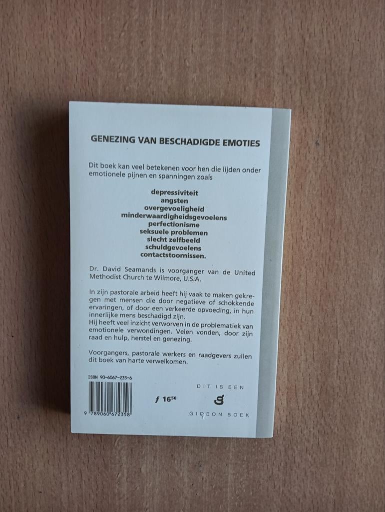 D.A. Seamands - Genezing van beschadigde emoties, Ophalen of Verzenden, Zo goed als nieuw, D.A. Seamands