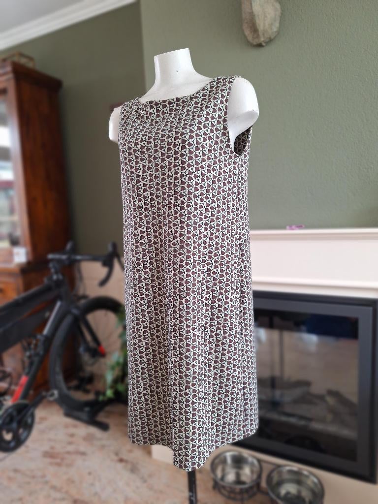 Maliparmi groen bruin jurk IT 46 NL 40 M, Kleding | Dames, Maat 38/40 (M), Bruin, Verzenden, Zo goed als nieuw