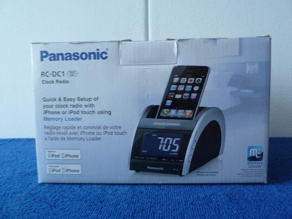 Panasonic RC-DC1 Clock Radio for iPhone / iPod, Dual Alarm, Ophalen of Verzenden, Classic, 40 GB en meer