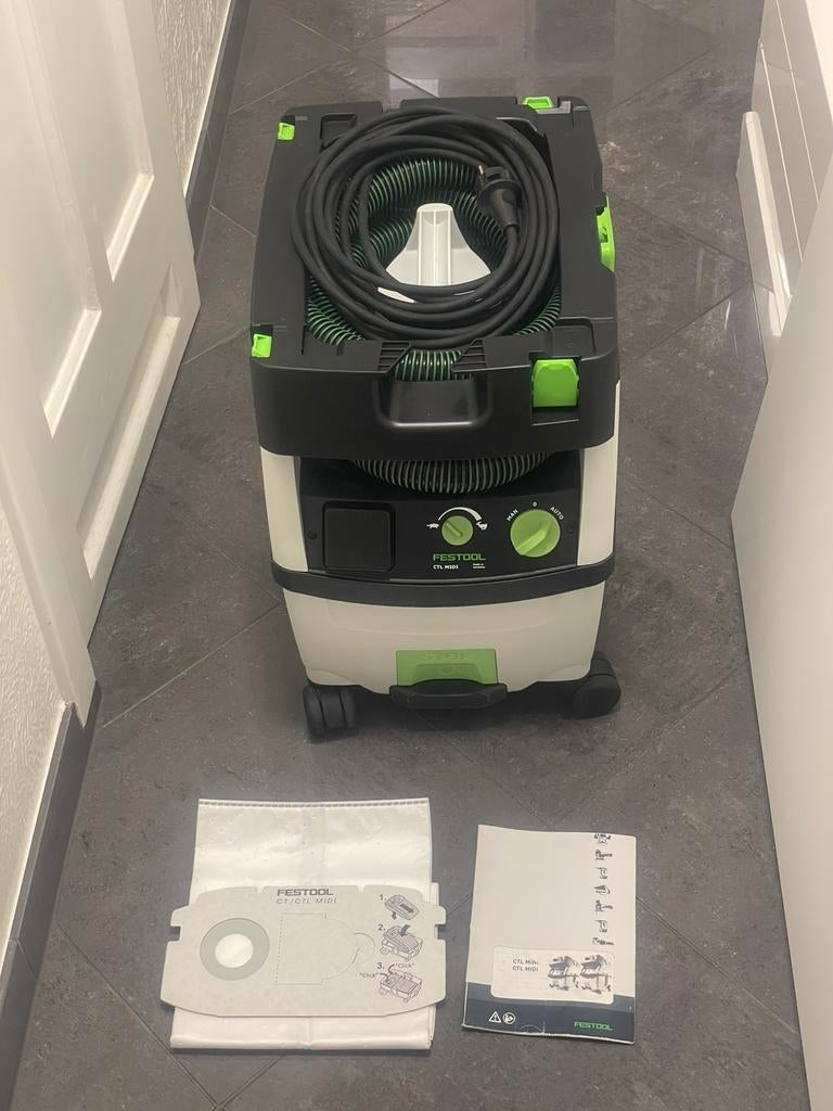 Festool CTL MIDI Stofzuiger - 1200W - Klasse L - 15L., Doe-het-zelf en Verbouw, Reinigingsmachines, Ophalen of Verzenden, Zo goed als nieuw