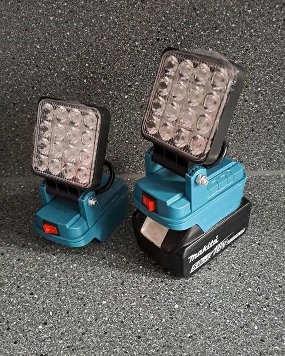 Robuuste Schijnwerpers voor Makita Accu's met USB-oplader, Minder dan 50 watt, Ophalen of Verzenden, Lamp met armatuur, Nieuw