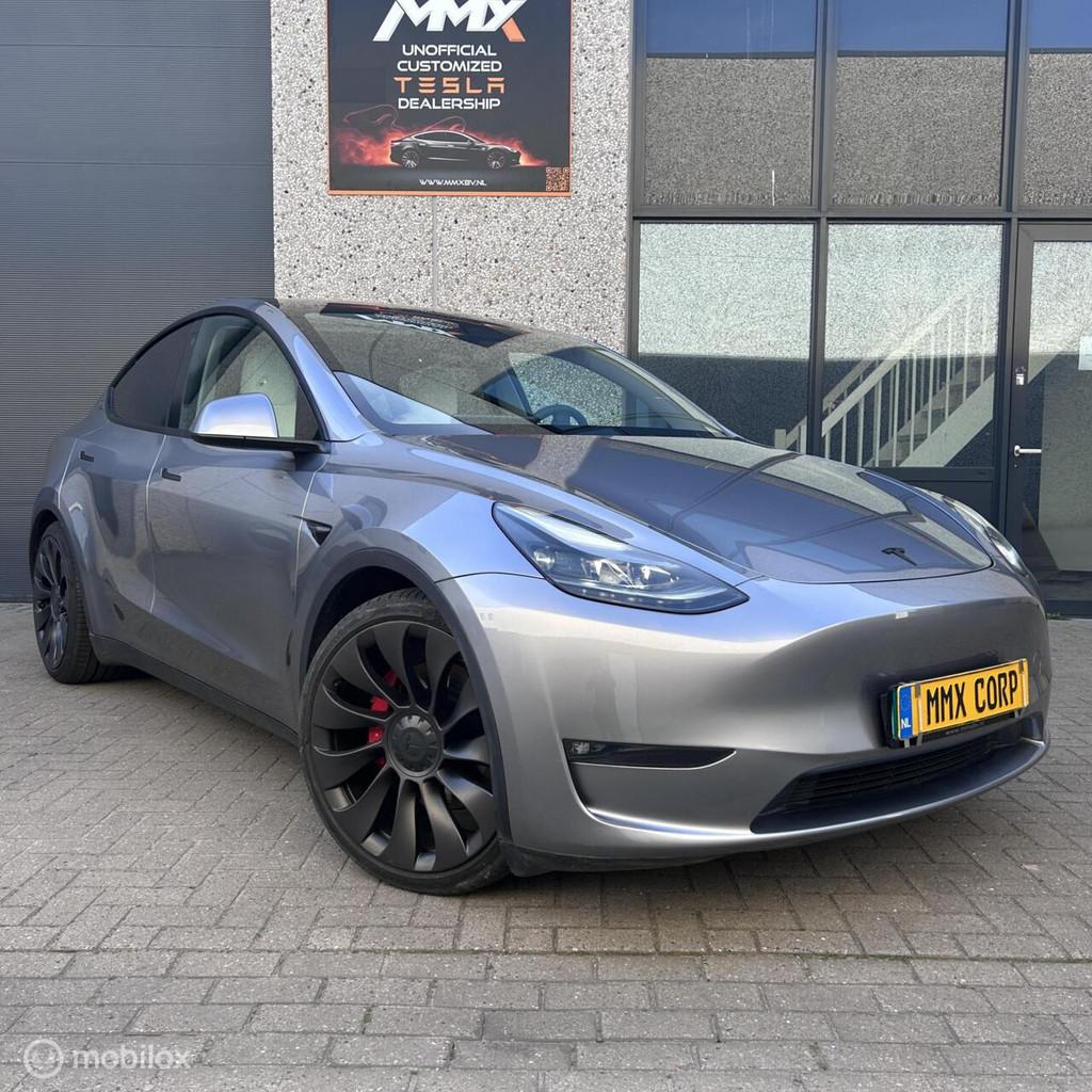 Tesla Model Y Performance + MMX PACK + TREKHAAK + IAP, Auto's, Tesla, Automaat, 514 km, Gebruikt, Overige carrosserieën