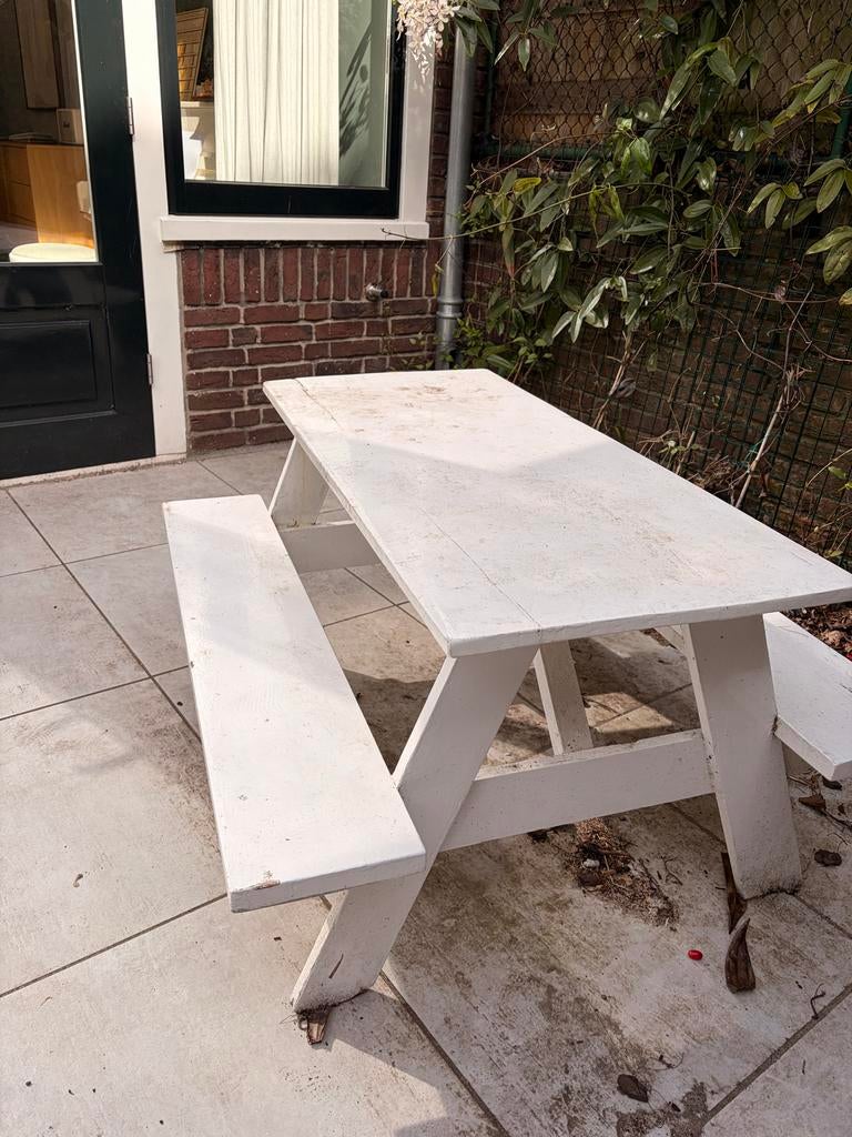 Kinder picknicktafel, gratis af te halen, Ophalen, Gebruikt, Rechthoekig, Hout