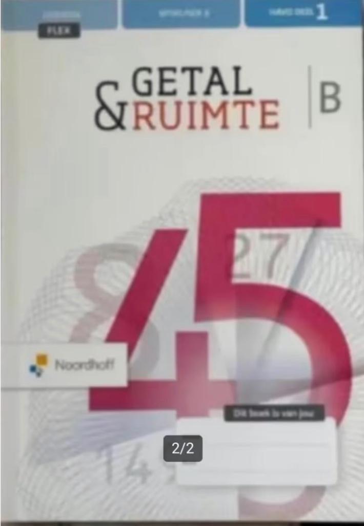Getal & Ruimte deel 1 vwo wiskunde b flex Leerboek ISBN: 978, Boeken, Ophalen of Verzenden, Beta, Zo goed als nieuw