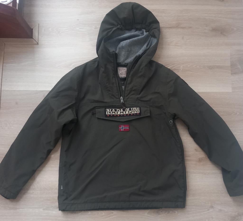 Zgan Napapijri jas maat 14 / 162, Jongen of Meisje, Ophalen of Verzenden, Zo goed als nieuw, Napapijri