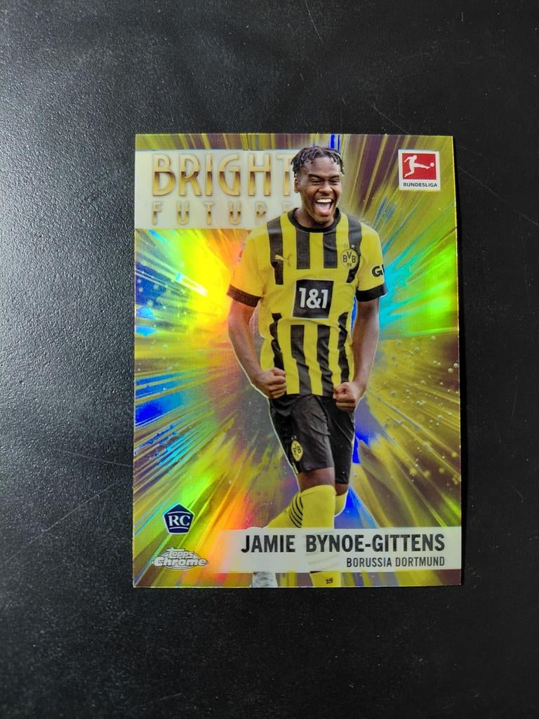 Jamie bynoe-gittens ROOKIE (dortmund) topps chrome, Ophalen of Verzenden, Nieuw, Buitenlandse clubs, Spelerskaart
