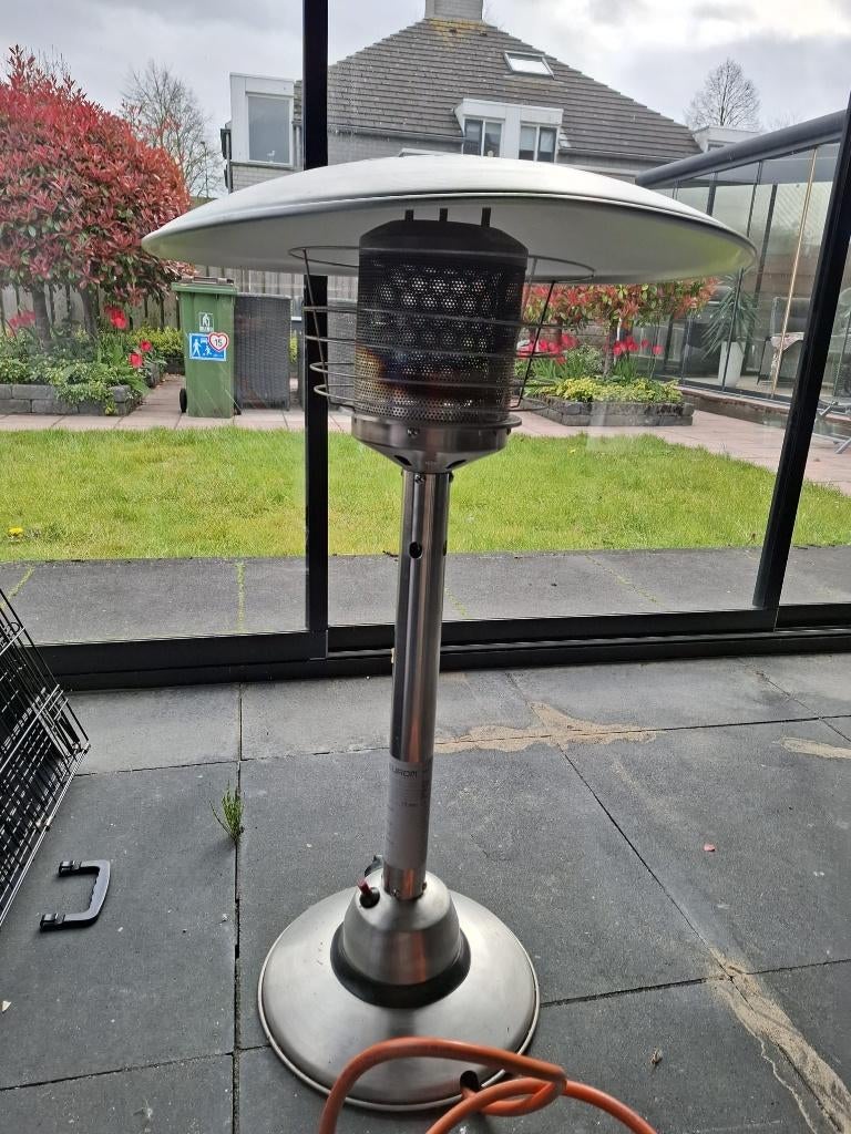 Heerlijke kleine terras (tafel) heater op gas, Ophalen, Zo goed als nieuw, Gas, Vloer
