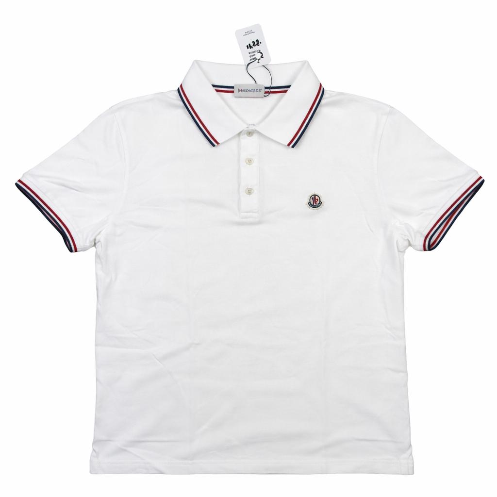 Moncler Polo shirt Wit XL #2241, Wit, Maat 56/58 (XL), Ophalen of Verzenden, Zo goed als nieuw